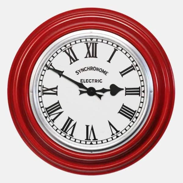 GPO Red Factory Clock Roman Numerals 3 GPO Red Factory Clock Roman Numerals