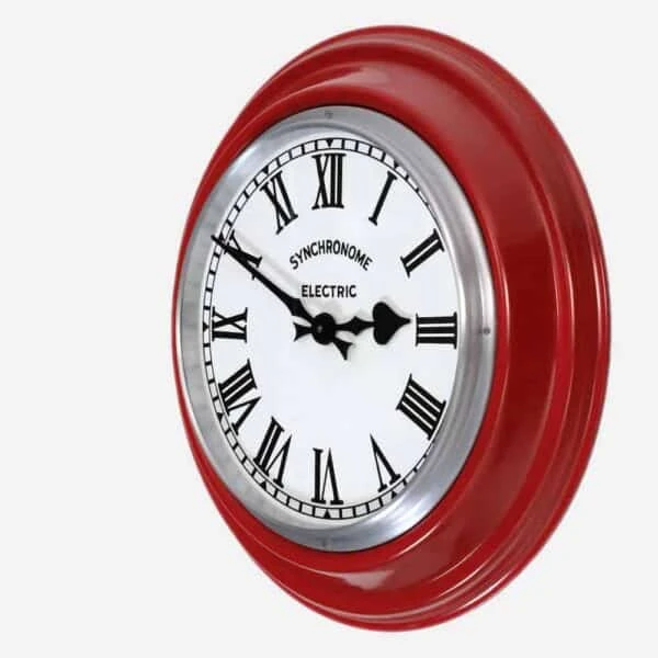 GPO Red Factory Clock Roman Numerals 4 GPO Red Factory Clock Roman Numerals - Image 2