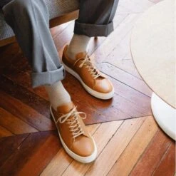 The Mellor II French Calf Tan Sneakers -Home And Daily Necessities Store THE MELLOR II ANNONAY FRENCH CALF TAN lifestyle 1 600x600 1