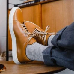 The Mellor II French Calf Tan Sneakers -Home And Daily Necessities Store THE MELLOR II ANNONAY FRENCH CALF TAN lifestyle 2 600x600 1