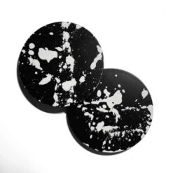 Black And White Splatter Placemats