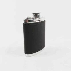 Pewter And Bourneville Leather Hip Flask