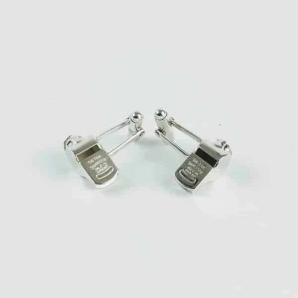 Sterling Silver Whistle Cufflinks 4 Sterling Silver Whistle Cufflinks - Image 2