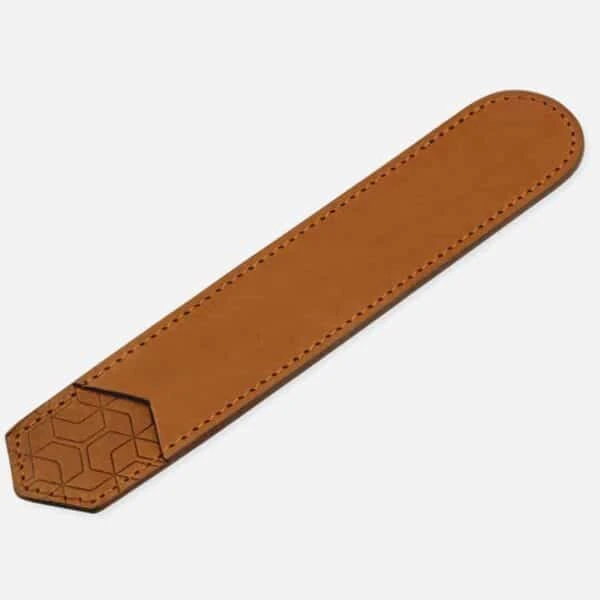 Caramel Leather Pen Pouch 4 Caramel Leather Pen Pouch - Image 2