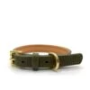 Olive Green Leather Dog Collar 1 Olive Green Leather Dog Collar -Home And Daily Necessities Store art002cololive7 600x600 1