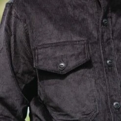 Black Cord Maritime Overshirt -Home And Daily Necessities Store black moleskin maritime overshirt top pocket 2 600x600 1