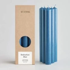 Two Pack Blue Dinner Candles