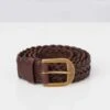 Walnut Brown Brass Braided Belt 1 Walnut Brown Brass Braided Belt -Home And Daily Necessities Store braid brown brass 600x600 1