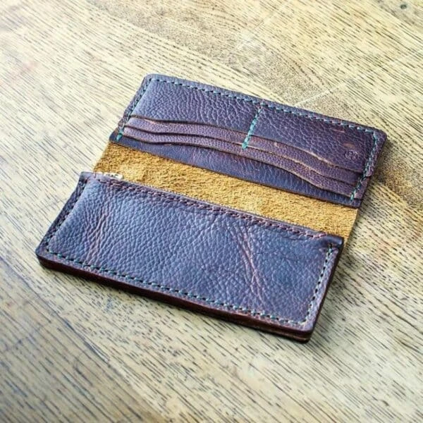 Brown Kodiak Leather Purse Zip 5 Brown Kodiak Leather Purse Zip - Image 3