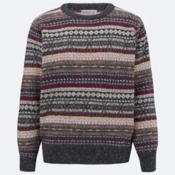 Men’s Fishermans Fair Isle Crew – Unshin Donegal