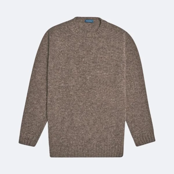 Nutmeg Wreay Shetland Wool Crew Neck 3 Nutmeg Wreay Shetland Wool Crew Neck