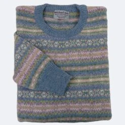 Ladies Harvest Fair Isle – Glacier 6 Ladies Harvest Fair Isle – Glacier -Home And Daily Necessities Store harvest fair isle ladies crew f39 glacier pale blue folded clipped rev 1 600x600 1
