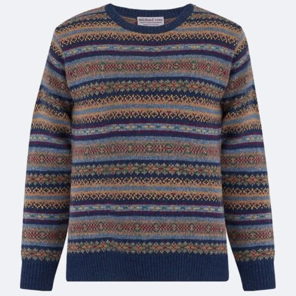 Men’s Harvest Fair Isle – Indigo Blue 3 Men’s Harvest Fair Isle – Indigo Blue