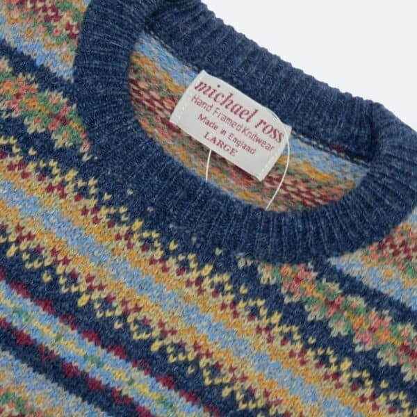 Men’s Harvest Fair Isle – Indigo Blue 5 Men’s Harvest Fair Isle – Indigo Blue - Image 3