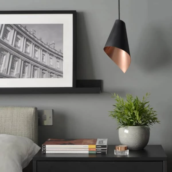 ARC Pendant In Black And Brushed Copper 4 ARC Pendant In Black And Brushed Copper - Image 2