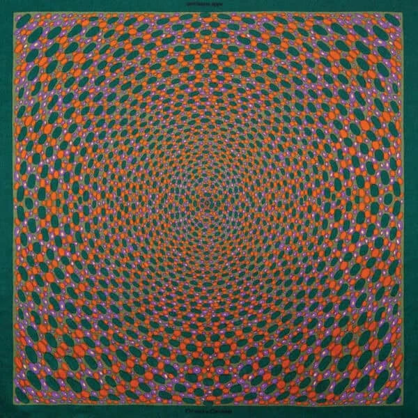 Infinity Silk Pocket Square – Green, Orange & Purple 4 Infinity Silk Pocket Square – Green, Orange & Purple - Image 2