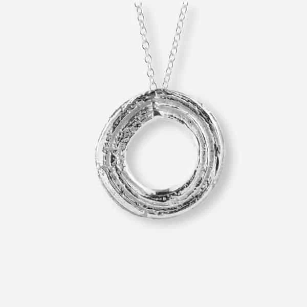 Silver Oak Bark Necklace 3 Silver Oak Bark Necklace