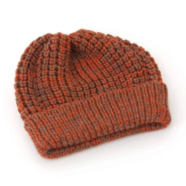 Orange And Grey Beanie 4 Orange And Grey Beanie - Image 2
