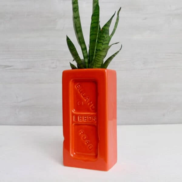 Orange Leeds Brick Vase 3 Orange Leeds Brick Vase