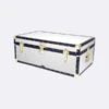 Light Grey/White Steamer Trunk -Home And Daily Necessities Store light grey 41503 traditional boarding school steamer luggage trunk leathergrain clipped rev 1