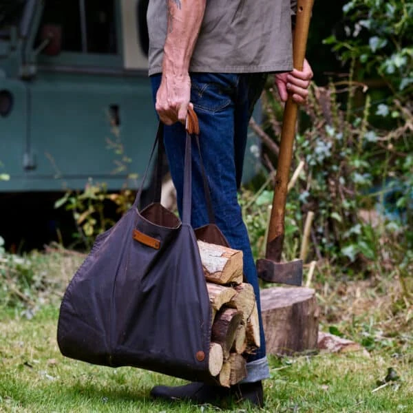 Rustic Oak Log Carrier 3 Rustic Oak Log Carrier