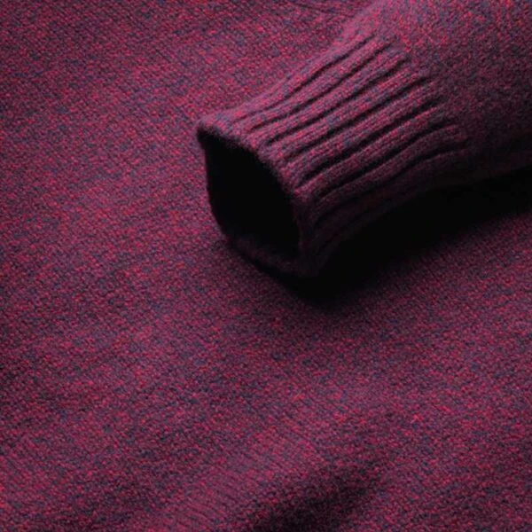 Burgundy Dean Lambswool Crew Neck Jumper 5 Burgundy Dean Lambswool Crew Neck Jumper - Image 3