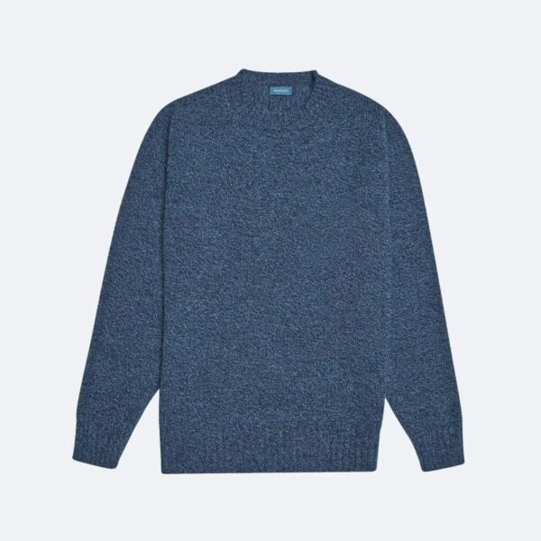 Denim Blue Dean Lambswool Crew Neck Jumper 3 Denim Blue Dean Lambswool Crew Neck Jumper