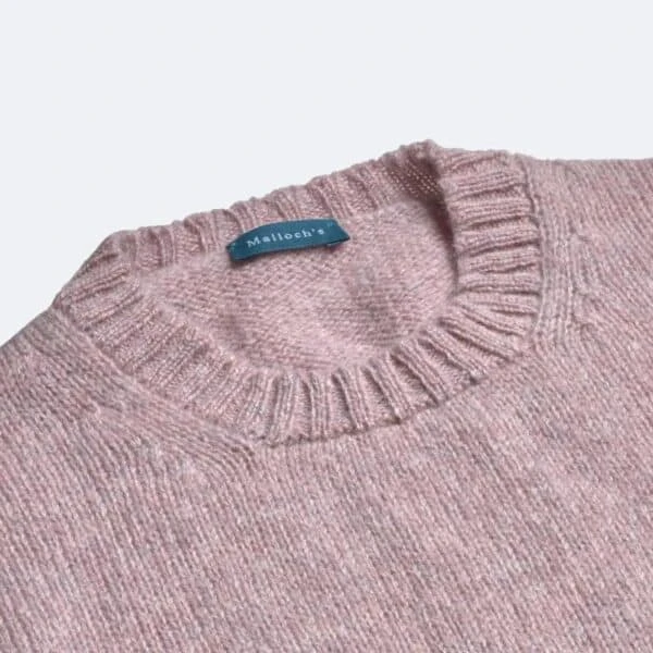 Pink Wreay Shetland Wool Crew Neck 4 Pink Wreay Shetland Wool Crew Neck - Image 2