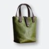 Olive Green Italian Leather Handbag -Home And Daily Necessities Store olive green leather handbag crop clipped rev 1 600x600 1