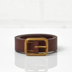 Russet Brown Brass Pavilion Belt