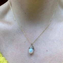 Pearl Acorn Necklace 6 Pearl Acorn Necklace -Home And Daily Necessities Store pearl neck 600x600 1