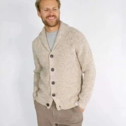 Men’s Waffle Shawl Cardigan Skiddaw -Home And Daily Necessities Store peregrine skiddaw shawl 1000x1000 lifestyle 2 600x600 1