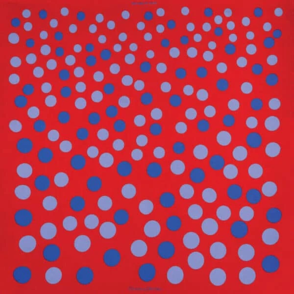 Planetarium Silk Pocket Square – Red & Blue 4 Planetarium Silk Pocket Square – Red & Blue - Image 2