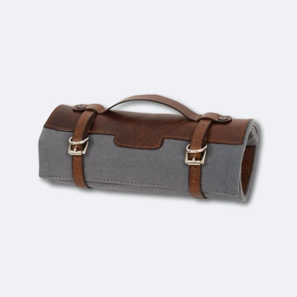 Heritage Grey Canvas & Leather Artists Roll 3 Heritage Grey Canvas & Leather Artists Roll