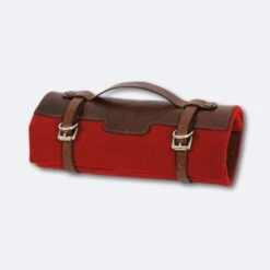 Factory Red Canvas & Leather Artist Roll