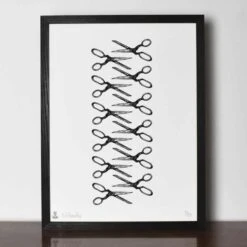 Scissor Pattern Limited Edition Print 12” X 16”