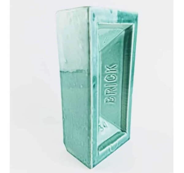 Turquoise London Brick Vase 4 Turquoise London Brick Vase - Image 2