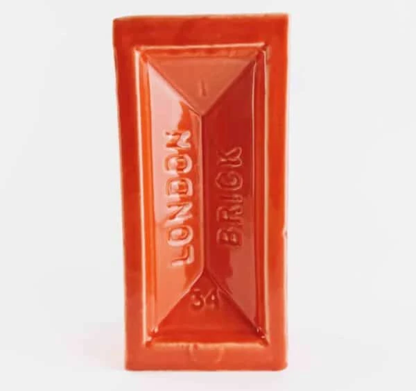 Orange London Brick Vase 4 Orange London Brick Vase - Image 2