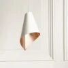ARC Pendant In White And Brushed Copper -Home And Daily Necessities Store white copper 600x600 1