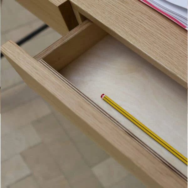 Yackt Three Drawer Desk In Oak 5 Yackt Three Drawer Desk In Oak - Image 3