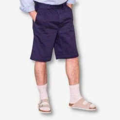 Navy Cotton Drill Shorts